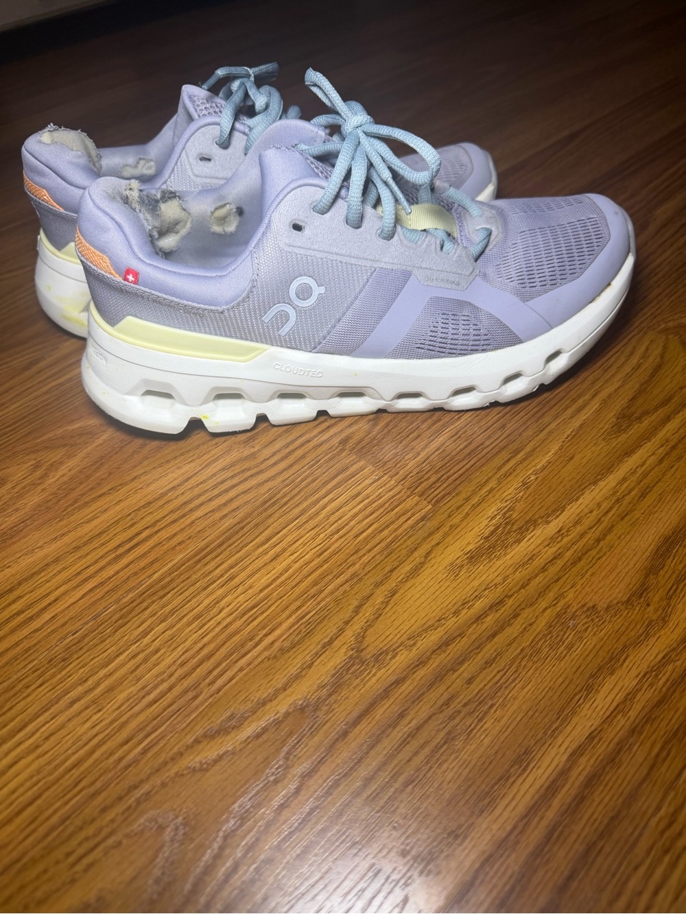 On Cloudrunner 2 Athletic Running Sneakers Lilac/Ivory 9.5